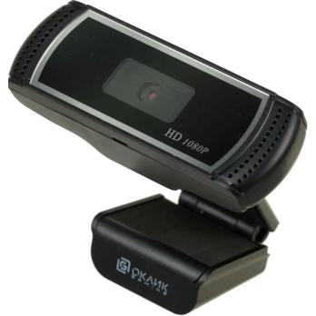 Веб-камера OKLICK OK-C013FH 1920x1080, 30 кадр/с, USB Type-A, микрофон (шумоподавление), универсальное крепление