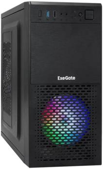 Компьютерный корпус Minitower ExeGate mEVO-7807-XP600 (mATX, БП XP600 с вент. 12см, 1*USB+1*USB 3.0, черный, 1 вент. 12см с RGb подсветкой)