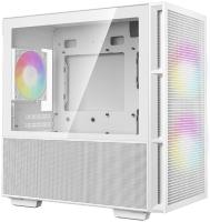 Компьютерный корпус Deepcool CH360 WH без БП, боковое окно (закаленное стекло), 2x140мм ARGb LED вентилятор спереди и 1x120мм ARGb LED вентилятор сзади, белый, mATX