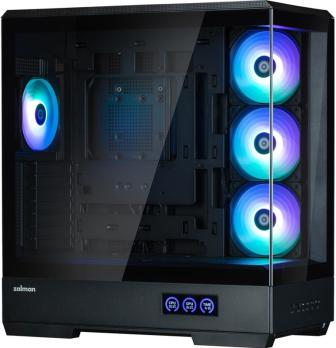 Компьютерный корпус ZALMAN P50 DS, ATX, черный, WINDOW, 2x3.5