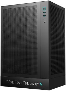 Компьютерный корпус Deepcool CH170 DIGITAL черный без БП mini-ITX 1x120мм 1xUSB 2.0 1xUSB 3.0 audio bott PSU