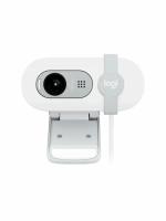 Веб-камера Logitech BRIO 100 1920x1080, 30 кадр/с, USB, микрофон, шторка приватности, крепление на мониторе, белый