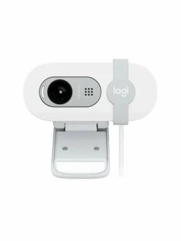 Веб-камера Logitech BRIO 100 1920x1080, 30 кадр/с, USB, микрофон, шторка приватности, крепление на мониторе, белый