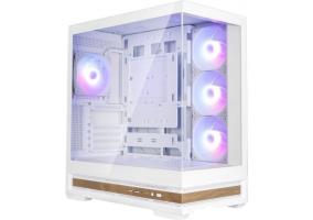 Компьютерный корпус ZALMAN P40 NAMU, ATX, белый, WINDOW, WOODEN ELEMENTS, 2xCombo(2.5” or 3.5”), 1xUSB TYPE-C, 2xUSB 3.0, SIDE 3x120мм ARGB, REAR 1x120мм ARGB