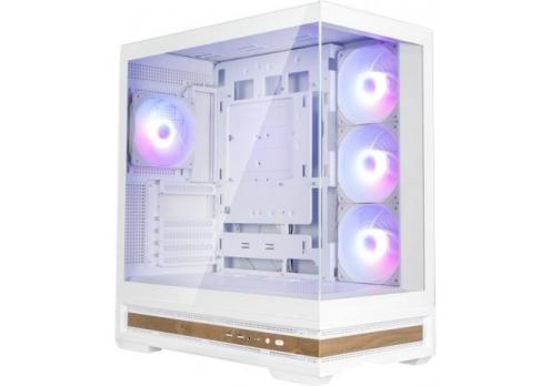 Компьютерный корпус ZALMAN P40 NAMU, ATX, белый, WINDOW, WOODEN ELEMENTS, 2xCombo(2.5” or 3.5”), 1xUSB TYPE-C, 2xUSB 3.0, SIDE 3x120мм ARGB, REAR 1x120мм ARGB