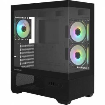 Компьютерный корпус ZALMAN CHRONIX V2, ATX, BLACK, WINDOW, 1xCombo (3.5’’ or 2.5’’), 1x3.5’’HDD, 2x2.5’’SSD, 1xUSB2.0, 1xUSB3.0, 1xUSB Type-C, SIDE 2x120мм ARGB, REAR 1x120мм ARGB