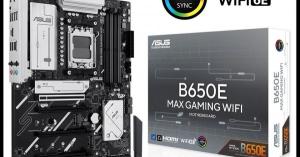 Материнская плата ASUS B650E MAX GAMING WIFI, AM5, AMD B650, 4xDDR5, 4xSATA, 3xM.2, 1xPCIe 5.0 x16, 1xPCIe 4.0 x16, 2xPCIe 3.0 x1, 1xDP, 1xHDMI, 1x2.5Gb LAN, Wi-Fi 6E, Bluetooth 5.3, 4xUSB-A 10Gbps, 1xUSB-C 10Gbps, 2xUSB-A 5Gbps, 2xUSB-A 2.0, 3x3.5 