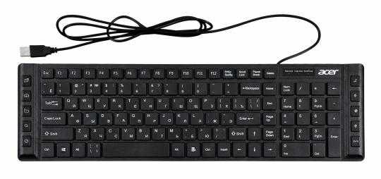 Клавиатура проводная Acer OKW010 ZL.KBDEE.002, USB, черный
