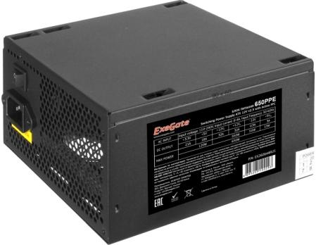 Блок питания ExeGate 650PPE (EX260644RUS-S), 650Вт, 120мм, черный