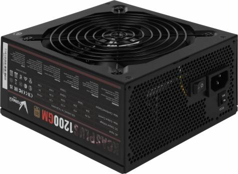 Блок питания Aerocool/Formula 1200W Retail KCAS PLUS 1200GM, 80 PLUS Gold, ATX v2.4, модульный, fan 14cm, 8x PCI-E [6+2-Pin], 10x SATA, 6x MOLEX