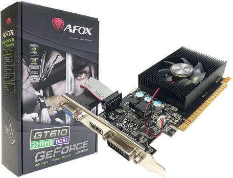 Видеокарта AFOX GT610 2Gb DDR3 NVIDIA Geforce PCIE16 AF610-2048D3L7-V6
