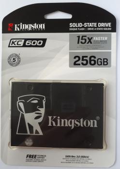 Накопитель SSD Kingston KC600, 256Gb, SATA III, 2.5", R/W 550/500