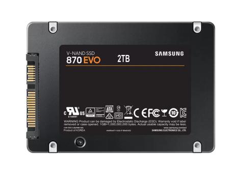 Накопитель SSD Samsung 870 EVO, 2Tb, SATA III, 2.5", R/W 560/530
