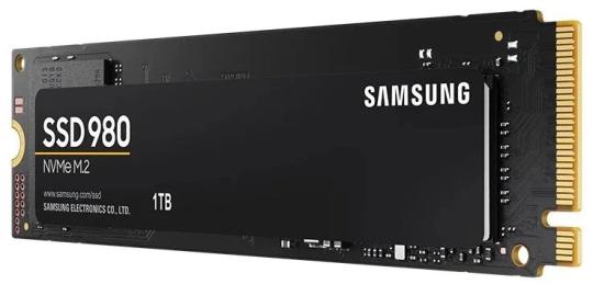 Накопитель SSD Samsung 980, 1000Gb, PCIe 3.0 x4, M.2 2280, NVMe, R/W 3500/3000