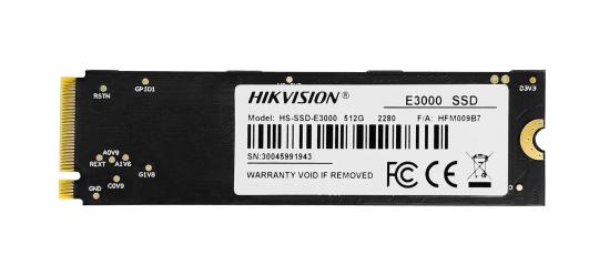 Накопитель SSD Hikvision E3000, 512Gb, PCIe 3.0 x4, M.2 2280, NVMe, R/W 3500/1800