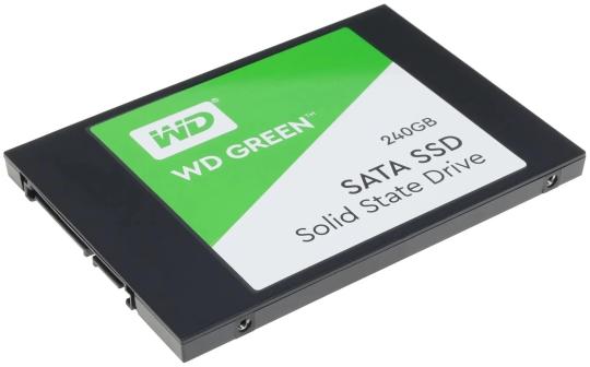 Накопитель SSD WD Green WDS240G3G0A, 240Gb, SATA III, 2.5", R/W 545/465
