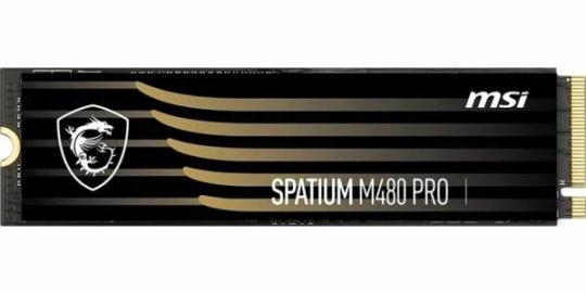 Накопитель SSD MSI SPATIUM M480 PRO, 2Tb, M.2 2280, PCIe 4.0 x4, NVMe, R/W 7400/7000