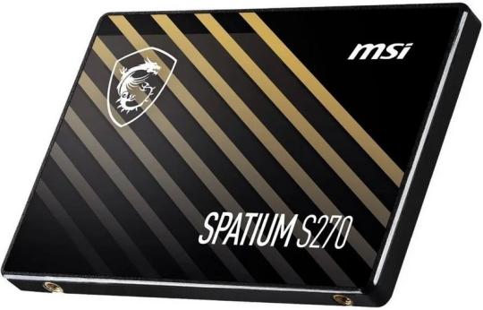 Накопитель SSD MSI SPATIUM S270, 960Gb, 2.5", SATA III, R/W 500/450