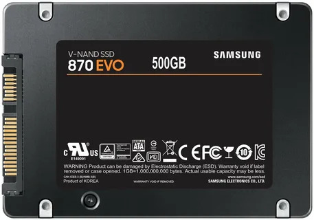 Накопитель SSD Samsung 870 EVO, 500Gb, SATA III, 2.5", R/W 560/530