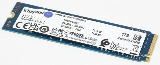 Накопитель SSD Kingston NV3, 1Tb, M.2 2280, NVMe, PCIe 4.0, R/W 6000/4000