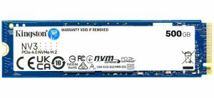 Накопитель SSD Kingston NV3, 500Gb, M.2 2280, PCIe 4.0 x4, NVMe, R/W 5000/3000