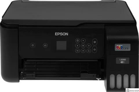 МФУ струйное Epson L3260 (C11CJ66409/C11CJ66507/C11CJ66511/C11CJ66414/C11CK58507), A4, цветной, печ. до 33 стр/мин. (ч/б) до 15 стр/мин. (цвет), 1440 x 5760 dpi (печать) 1200x2400dpi (скан.), USB, Wi-Fi, Air Print, Mopria