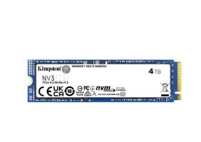 Накопитель SSD Kingston NV3, 4000Gb, M.2 2280, PCIe 4.0 x4, NVMe, R/W 6000/5000