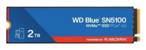 Накопитель SSD 2TB WD Blue SN5100, NVMe, M.2 2280, PCI-E 4x4 R/W - 6700/7100 Mb/s