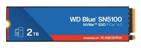 Накопитель SSD 2TB WD Blue SN5100, NVMe, M.2 2280, PCI-E 4x4 R/W - 6700/7100 Mb/s