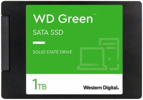 Накопитель SSD 1TB WD Green, 2.5", SATA III, R/W - 545/510 MB/s 3D-NAND
