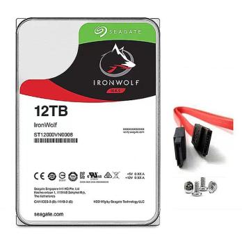 Жесткий диск Seagate Ironwolf ST12000VN0008, 12Tb SATA 6.0Gb/s, 7200 rpm, 256mb buffer, 3.5",для NAS
