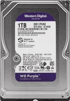 Жесткий диск Western Digital 1Tb 5400rpm SATA 6Gb/S 64MB PURPLE WD11PURZ SATA