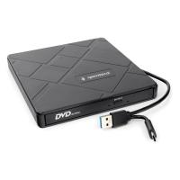 Оптический привод внешний со встроенным кардридером и хабом Gembird DVD-USB-04 пластик, черный