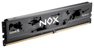 Оперативная память Apacer Nox, DDR5, 32Gb (2x16Gb), 5200MHz, CL40, DIMM, радиатор, серый/черный