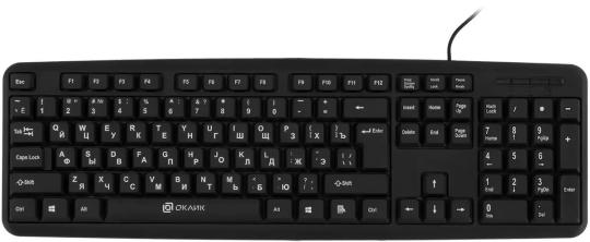 Клавиатура Oklick 180M проводная, USB Type-A, чёрный