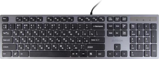 Клавиатура A4Tech KV-300H проводная, USB Type-A, серый