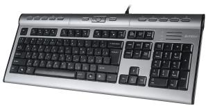 Клавиатура проводная A4Tech KLS-7MUU USB серебристый/черный
