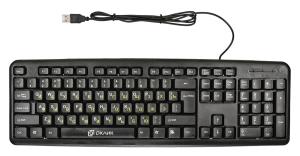 Клавиатура проводная Oklick 130M, USB, черный