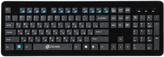 Клавиатура Oklick 870S беспроводная, радиоканал, чёрный
