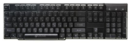 Клавиатура проводная Oklick 780G SLAYER, USB, черный