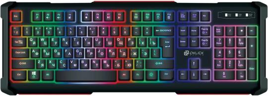 Клавиатура Oklick 717G Black Death проводная, USB Type-A, чёрный/серый