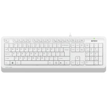 Клавиатура проводная A4Tech Fstyler FK10, USB, белый/серый