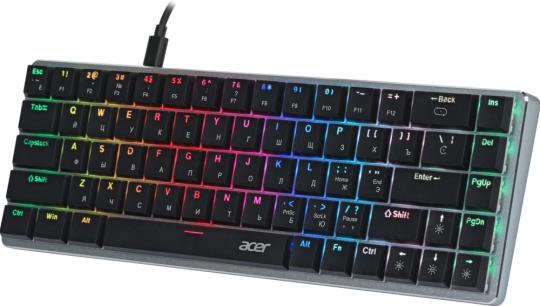 Клавиатура проводная Acer OKW302 (ZL.KBDCC.01C), USB, серебристый