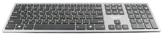 Клавиатура беспроводная Gembird KBW-1, USB, серебристый