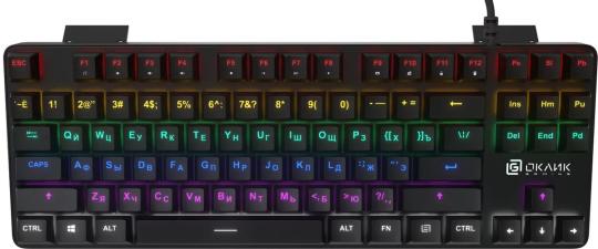 Клавиатура Oklick 969G Shotgun проводная, USB Type-A, чёрный