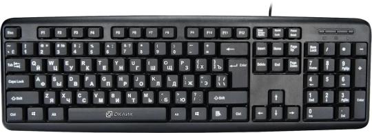 Клавиатура Oklick 180V2 проводная, USB Type-A, чёрный