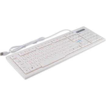 Клавиатура проводная Gembird KB-8354U, USB, бежевый/белый