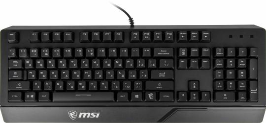 Клавиатура проводная MSI VIGOR GK20 RU черный USB Multimedia for gamer LED (подставка для запястий)