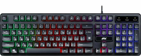 Клавиатура проводная Defender Arx GK-196L RU, USB, черный