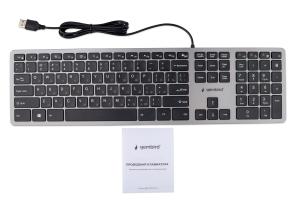 Клавиатура проводная Gembird KB-8420, USB, серый